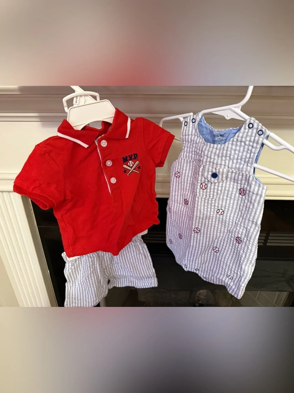 Bundle of 2 Little Me Baseball Outfits